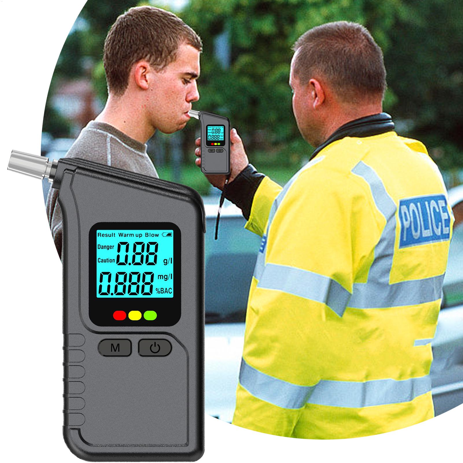 

Тест на алкоголь Алкоготестер Портативный детектор Алкоготестер Светодиодный дисплей Анализатор С 5 мундштуками Для China Mainland