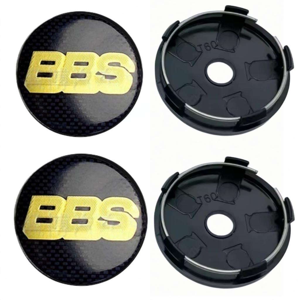 4 Stück 60mm BBS Logo Emblem Plakette Auto Radnabendeckel Räder Radkappen Auto Nabenfelgenabdeckung Ersatz Auto Zubehör