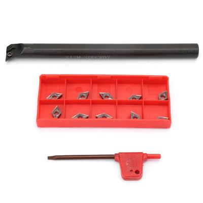 Portautensile per tornio S12m sDUCR0 per scanalatura e tornitura   10 inserti in carburo DCMT0702 Chiave