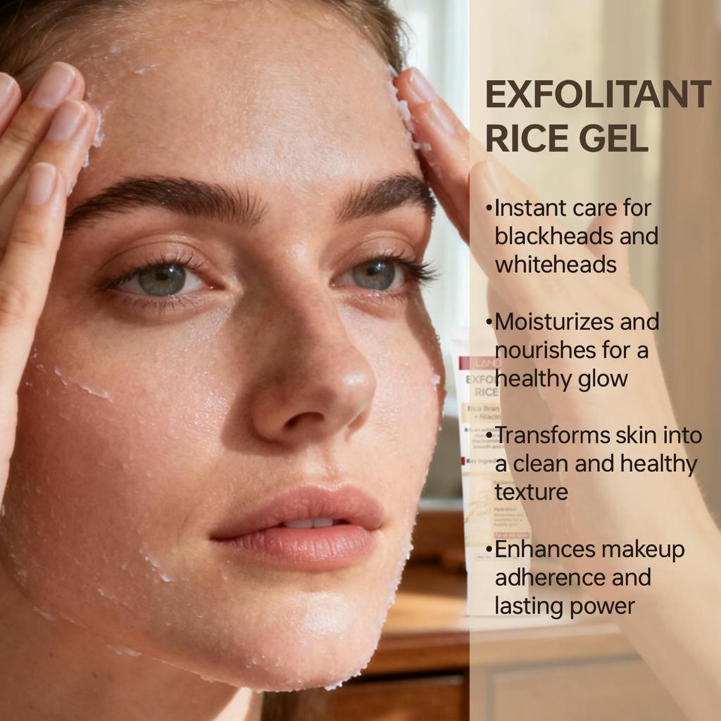 Exfolitant Rice Gel-Moisturize And Nourishes For A Healthy Glow-Transforms Skin Into A Claen And Healthy Texture-Suitable For All Skin Types, 60g