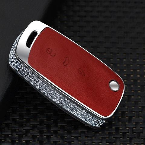 Luxury Diamond Car Key Case Cover For Volkswagen Vw Polo Tiguan Passat B5 B6 B7 Golf Eos Scirocco Jetta Mk6 Octavia