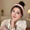 Women Headband Retro Plaid Pattern Thick Sponge Filling Soft Fabric Hair Hoop Fluffy Hairstyle Hair Accessory