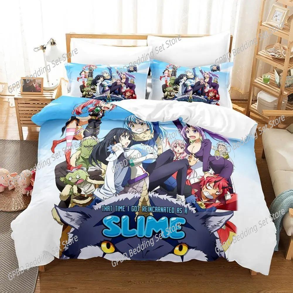 That time i got reincarnated as a slime 3D Bedding Set Duvet Cover Pillowcases Single Twin Full Queen Home Decor Quilt Boys Gift