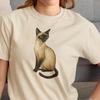 Siamese Cat T-Shirt: Elegant Illustration, Unisex Cat Lover Tee