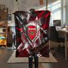 Custom Name Arsenal Football Club Flannel Blanket, High Quality Comfortable for All Seasons, Home Decor, Warmth and Comfort