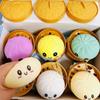 Soft TPR Dumpling Squishy Fidget Toy - Simulation Bun Portable Stress Relief Relax Toy