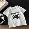 Summer Children T-shirt Cotton Short Sleeve Tee Cute Cartoon Print Crew Neck Soft Tops For Baby Toddler Boys Girls Kids Wear