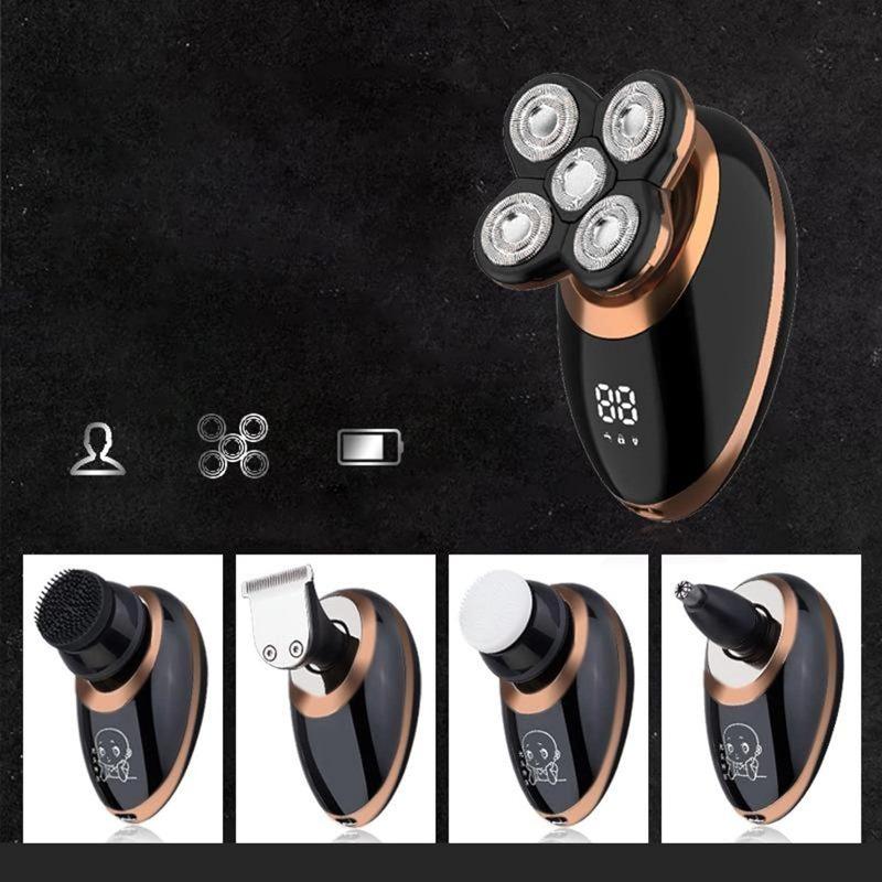 Электробритва для мужчин USB перезаряжаемый триммер для лысой головы чёрный — фото 3