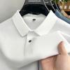 New Summer Short-Sleeved Pure Cotton Polo Shirt  Style Solid Color Casual Lapel T-Shirt for Men Breathable Short Sleeve Polo Shirt Men's Casual Top