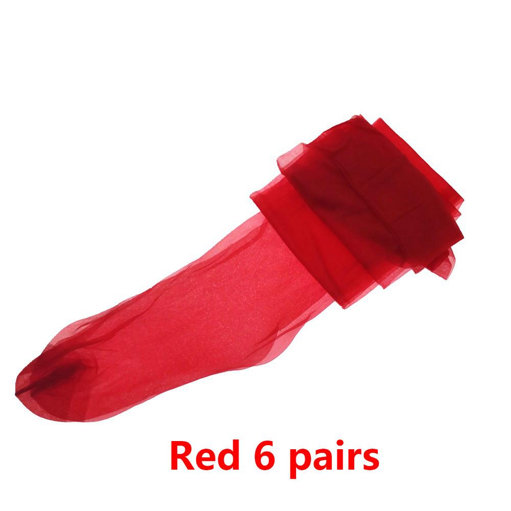 6 Pairs Women'S Plain Tops Sheer Thigh High Stockings Nylons For Garter Belt 5Den Reinforced Toe Pantyhose For Women