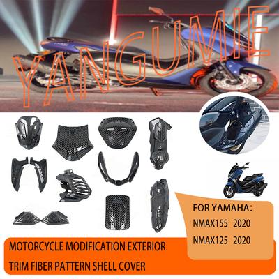 For Yamaha NMAX 155 N MAX125 Motorcycle Refitting Exterior Shell Cover Carbon Fiber Ten-piece Windshield Exhaust Cover