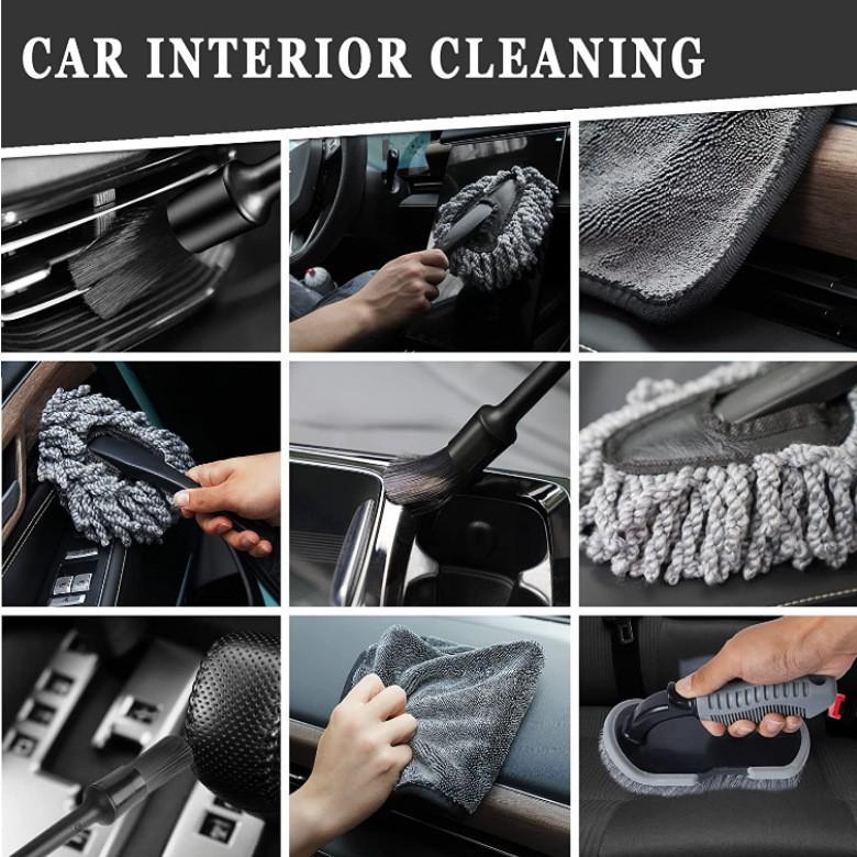 9-Piece Car Cleaning Set: Wheel Brush, Tire Brush & Wash Mitt for High-Performance Cleaning