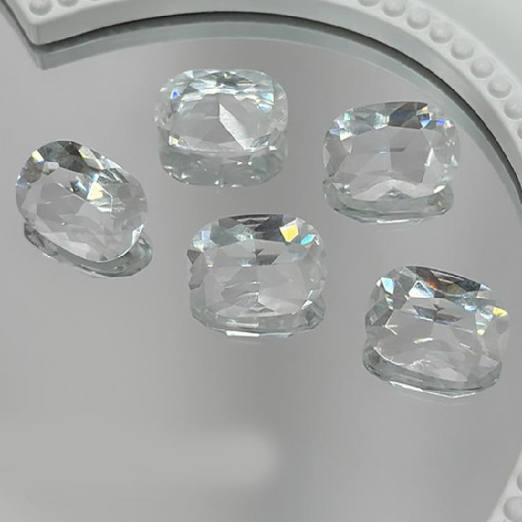 5Pcs Pointed Bottom Nail Rhinestones Gems 3D Mixed Shapes Clear Crystals Diamond