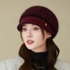 Winter Mother Hat Fashion Versatile Fleece Thick Thermal Hat In the Elderly Cold Knitted Wool Hat