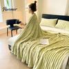 Autumn Winter Couch Cover Striped Fleece Blanket for Bed, Ribbed Throw Couch, Thickened Warm Bed Soft Breathable Cozy Blankets, Lightweight