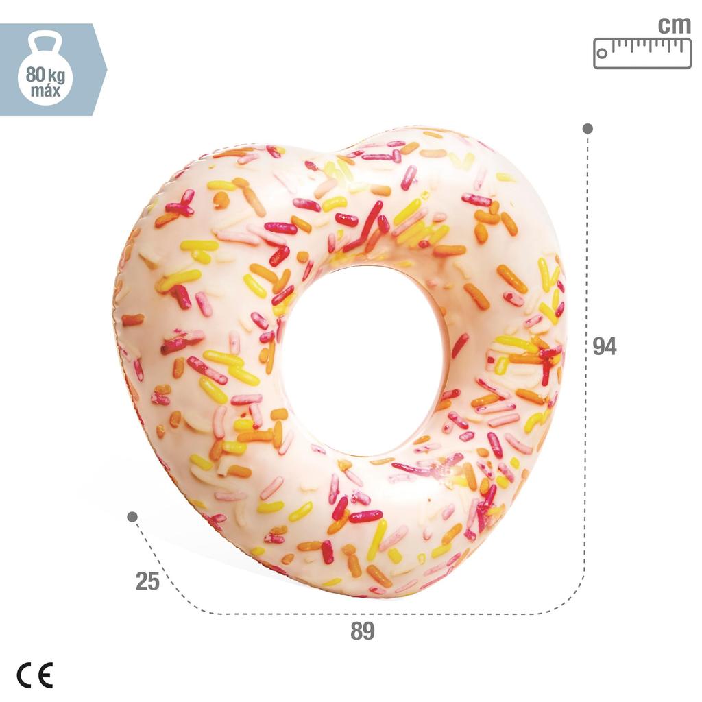 INTEX Float Tube Sprinkle Donut Heart Tube 94 x 89 x 25 cm Japanese 56253 [Genuine Product]