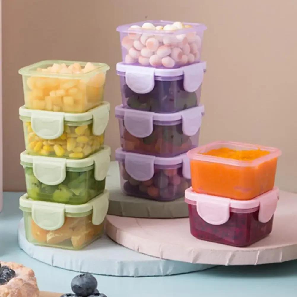 MINI Food Storage Container Plastic Moisture-proof Containers Mini Kitchen Storage Box with Leakproof Lid Kitchen Accessories