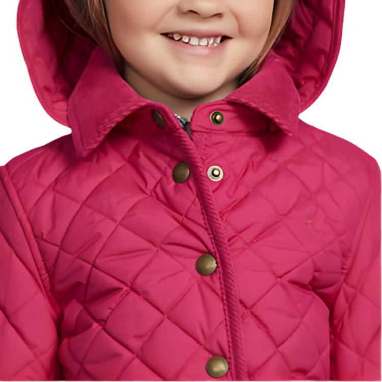 Polo Ralph Lauren Cotton Jacket FW23 Solid Color Quilted Detachable Hood Kids Jacket Pink CWPOOTWR2820055-650