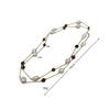 Tiger'S Eye Stone Bamboo Pendant Necklace Retro Maillard Versatile Long Sweater Chain Light Luxury High-End Jewelry