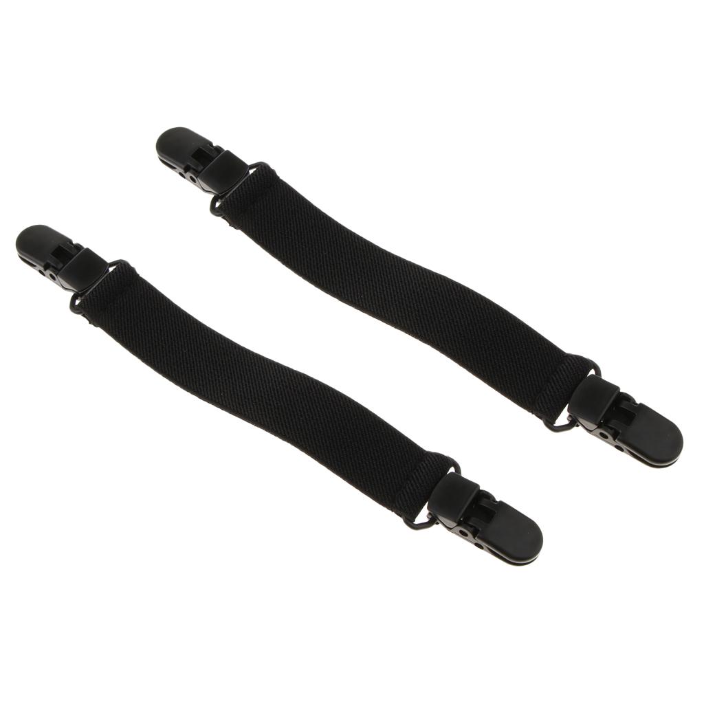 2 Pieces Elastic Boot Straps Pant Stirrups with Heavy Clips for Women