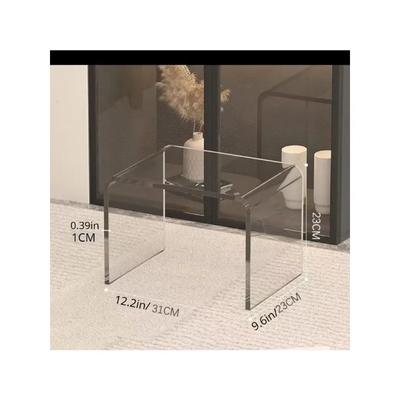 Modernacrylic, Shoe Changing Small Low Stool, Transparent and Durable Makeup Stool, New Balcony Creative Doorstep Home Use