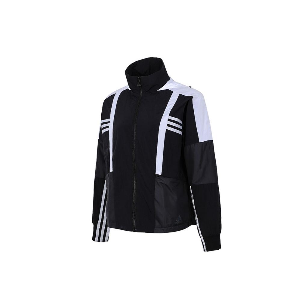 Adidas Sports Running Training Wear-Resistant Casual Hooded Jacket Women Jackets Black H09730