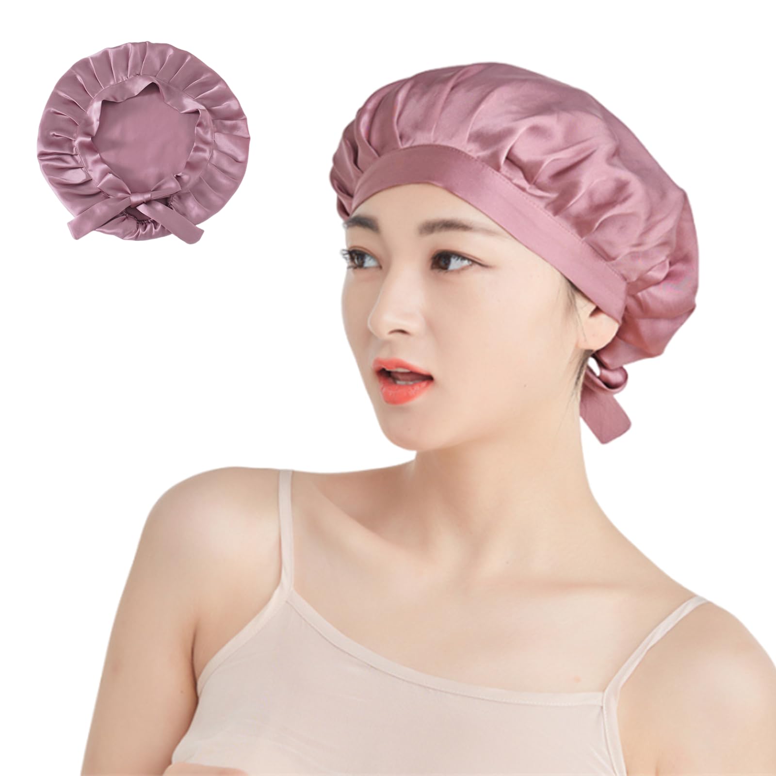 

Senteria Silk Night Cap for Short Light 6A with Adjustable for Perfect for Beautiful Reduces Moisturizes the Improves and Protects Hair from A great
