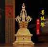 7 Inch Vantage Carved Tibetan Buddhism Stupa Instrument Decor Ornament for Room