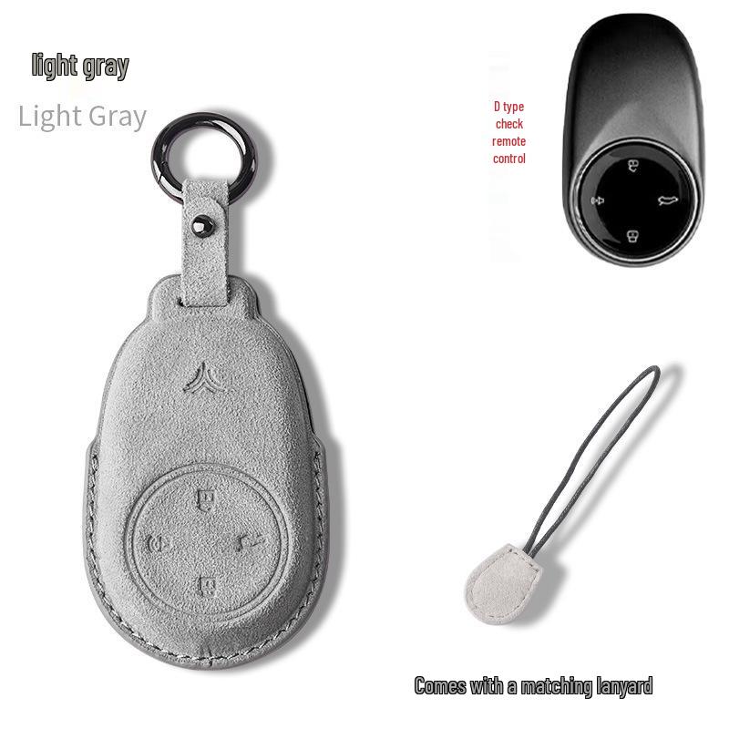 Nezha Key Case: Premium Suede Wrap for UPro New Energy Car Key