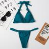 1011 Solid Color Three-Point Sexy Bikini Hot Sale Split Swimsuit Swimsuit
