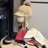 Neue Lei Feng Mütze Damen Koreanische Version Kaninchenfell Pompon Kord Warm Ohrenschutz Mütze Winter Radfahren und Skifahren Fliegermütze