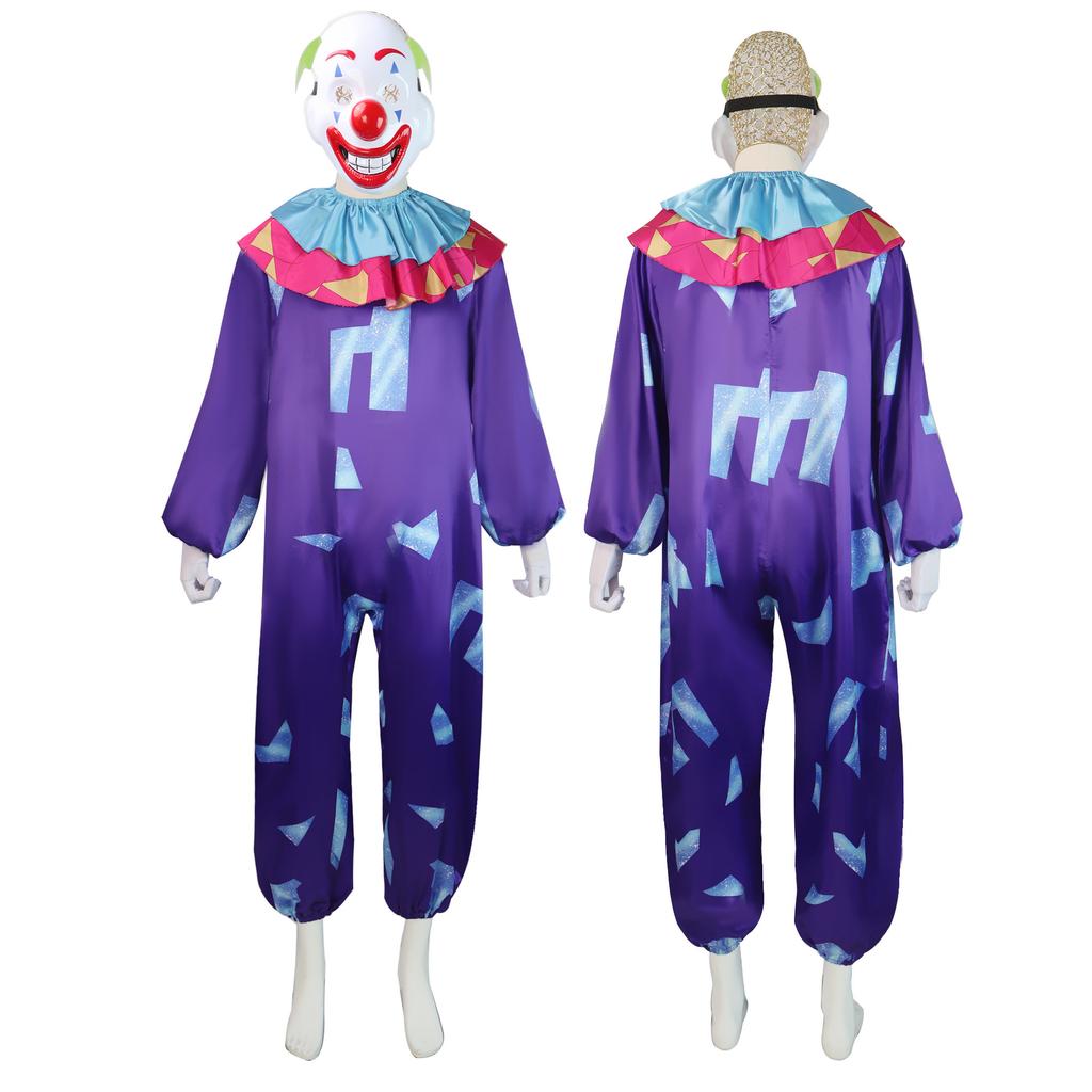 Clown Halloween Cosplay Costumes Party Funky Onesies Cosplay Props Horror Movie Stephen King's It Clothes Mask