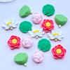 10Pcs New Cute Mini Lotus Series Resin Figurine Crafts Flatback Cabochon Ornament Jewelry Making Hairwear Accessories