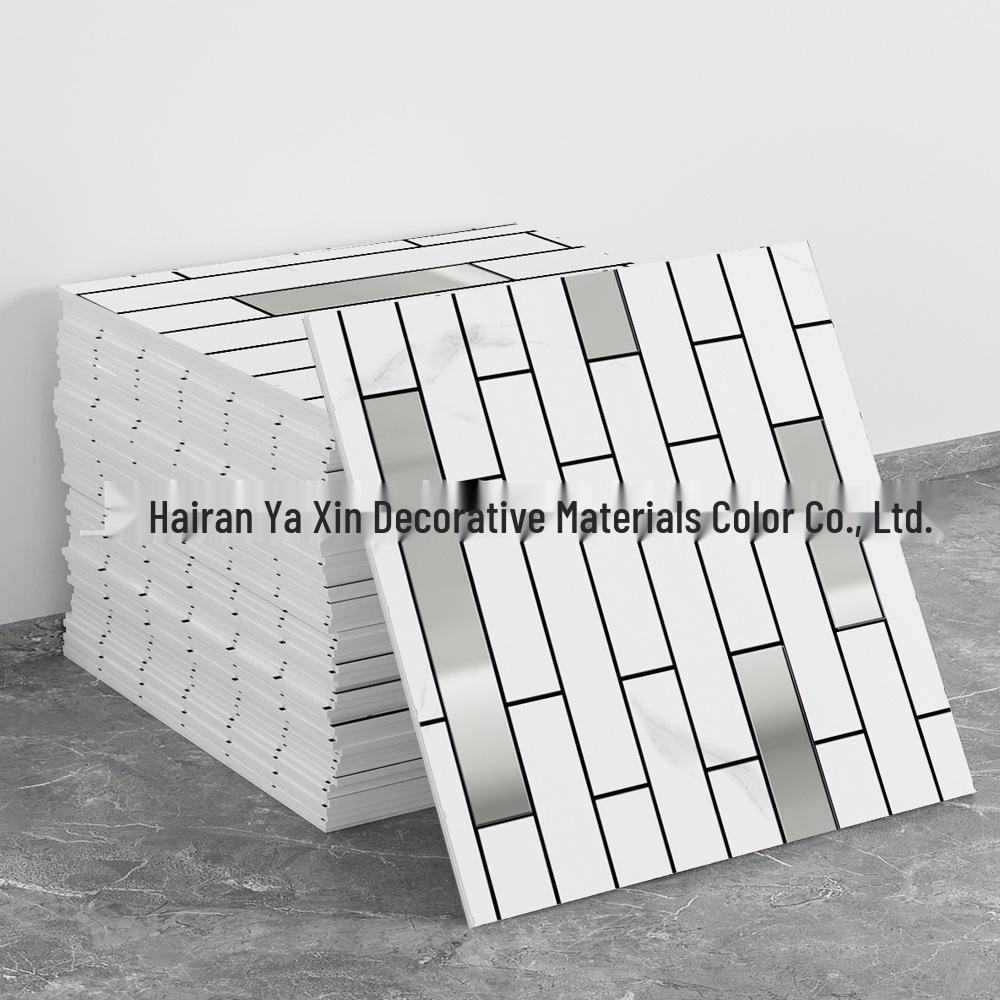 Imitation Tile 3D Wall Stickers: Self-Adhesive, Aluminum-Plastic Panels for Bathroom & Kitchen Renovation.