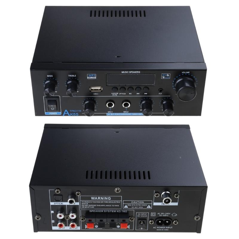 High Power 70Wx2 Digital Voice Amplifiers Receiver with Bluetooth-compatible 5.0 for Home Speaker Systems