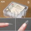 100Pcs/Box False Nails Press On Nails Coffin Artificial Nails Clear Fake Nail Tips For Extension Manicure Tool
