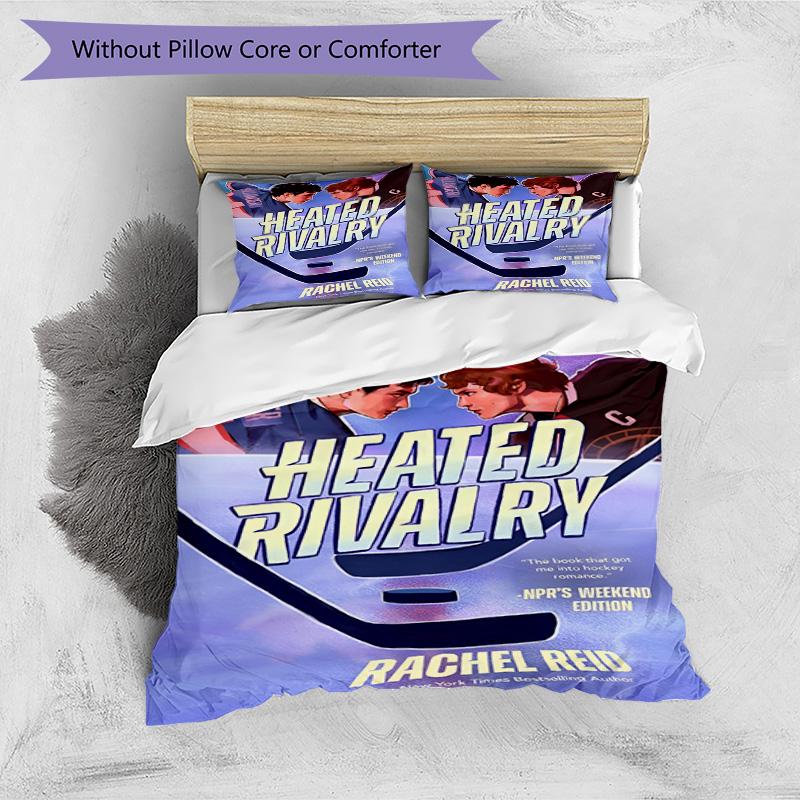3pcs Duvet Cover Set (1*Duvet Cover + 2*Pillowcase, Without Core), Heated Rivalry Print Bedding Set, Bedroom Decor, All‑Season, Birthday Gift