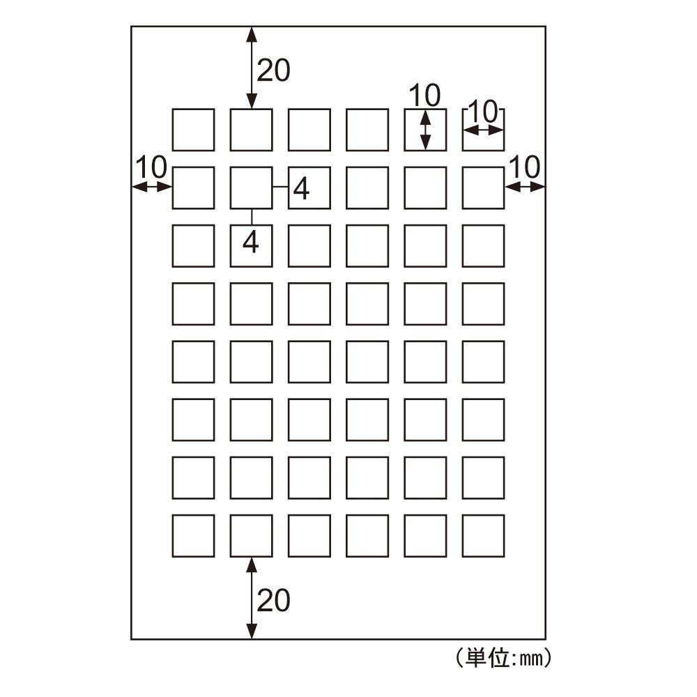 Hisago Mini Corner Postcard 48 Labels Per Inkjet Printer Matte CJ881S Seals, Size, Sheet, Only, Finish,