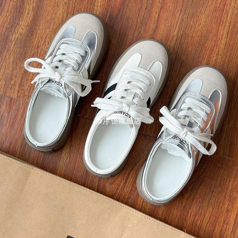 Foreign Style Super Fire Thick-soled Moral Training Half Slippers Women's Autumn 2025 New Outer Wear Lazy One Pedal Shoes Bag Head Sandals