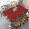 Christmas Snowman Snowflake Rectangle Tablecloth Party Decor Washable Winter Xmas Kitchen Dining Tablecloth Christmas Decoration