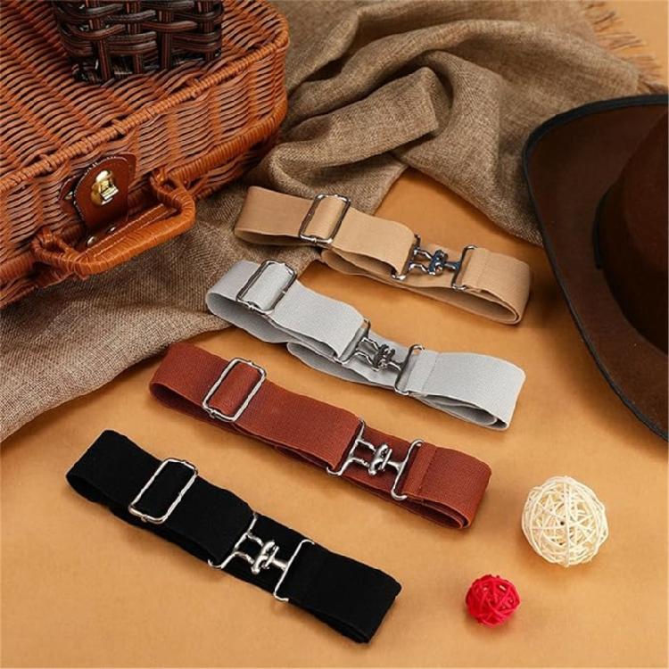Adjustable Elastic Equestrian Belt Shark Buckle For Men And Women Waiststrap Great For Riding Wear And Daily Fashion