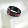 8mm Black Stainless Steel Rotatable Ring for Men Punk Vintage Lucky Playing Card Poker Mens Accessories