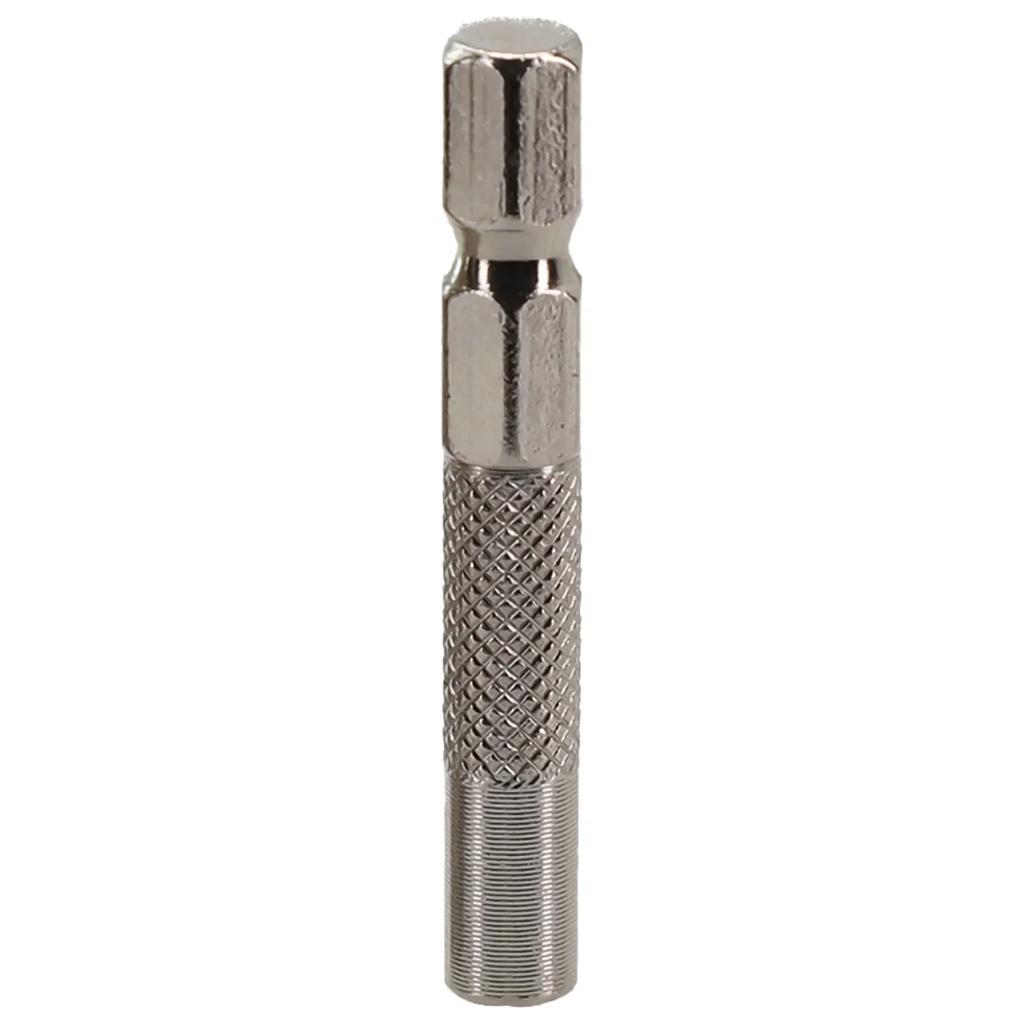Bits For Small Screwdriver Hex Shank Silver 6.35mm Insert Bit Adapter To 4mm Electric Socket Holder Chrome-vanadium Steel 2pcs