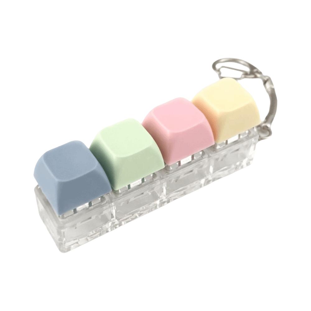 Key Button Fidget Keychain Keycap Decompression Toy Relaxing Pinch Toy Adult