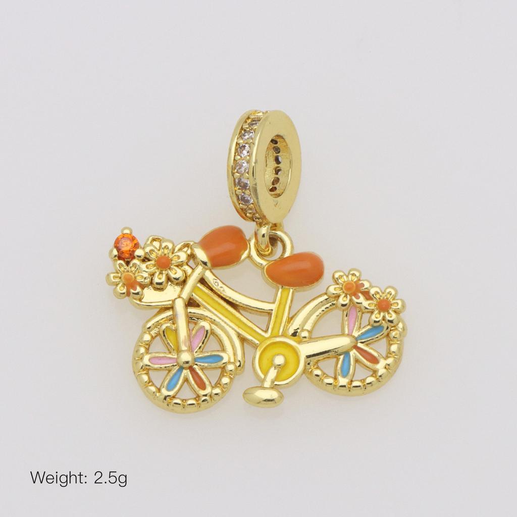 Cute Sweet Wind Boy Girl Balloon Bike Bike Cone Cat Dripping Panjiadora Bracelet Pendant