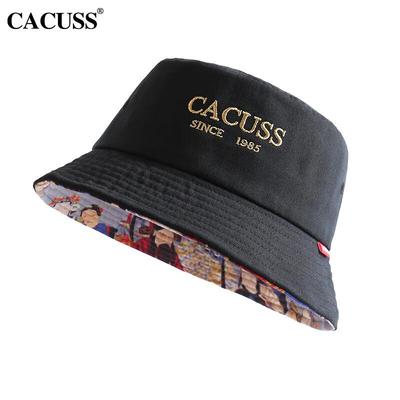 CACUSS Unisex bavlněný rybářský klobouk se širokou krempou pro všechna roční období