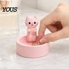 Ring And Necklace Tray Cute Cat Storage Tray, with Deep Plate Slot, Pink Matte Jewelry Dish Resin Decorative Ornament, for Dressing Table