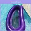 Purple Eco-friendly Pvc Inflatable Eggplant Floating Mat With Net Lounger For Swimming Pool