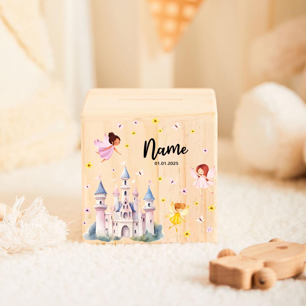 

Personalized Money Box Animals with Name Kids Money Boxes Coin Collection Case Wood Little Pig Bank Child Birthday Gift