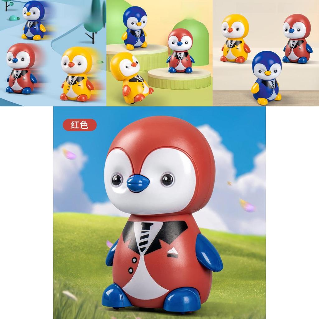 Plastic Pressing Penguin Toy With Rebound Mechanism For Kids Interactive Play